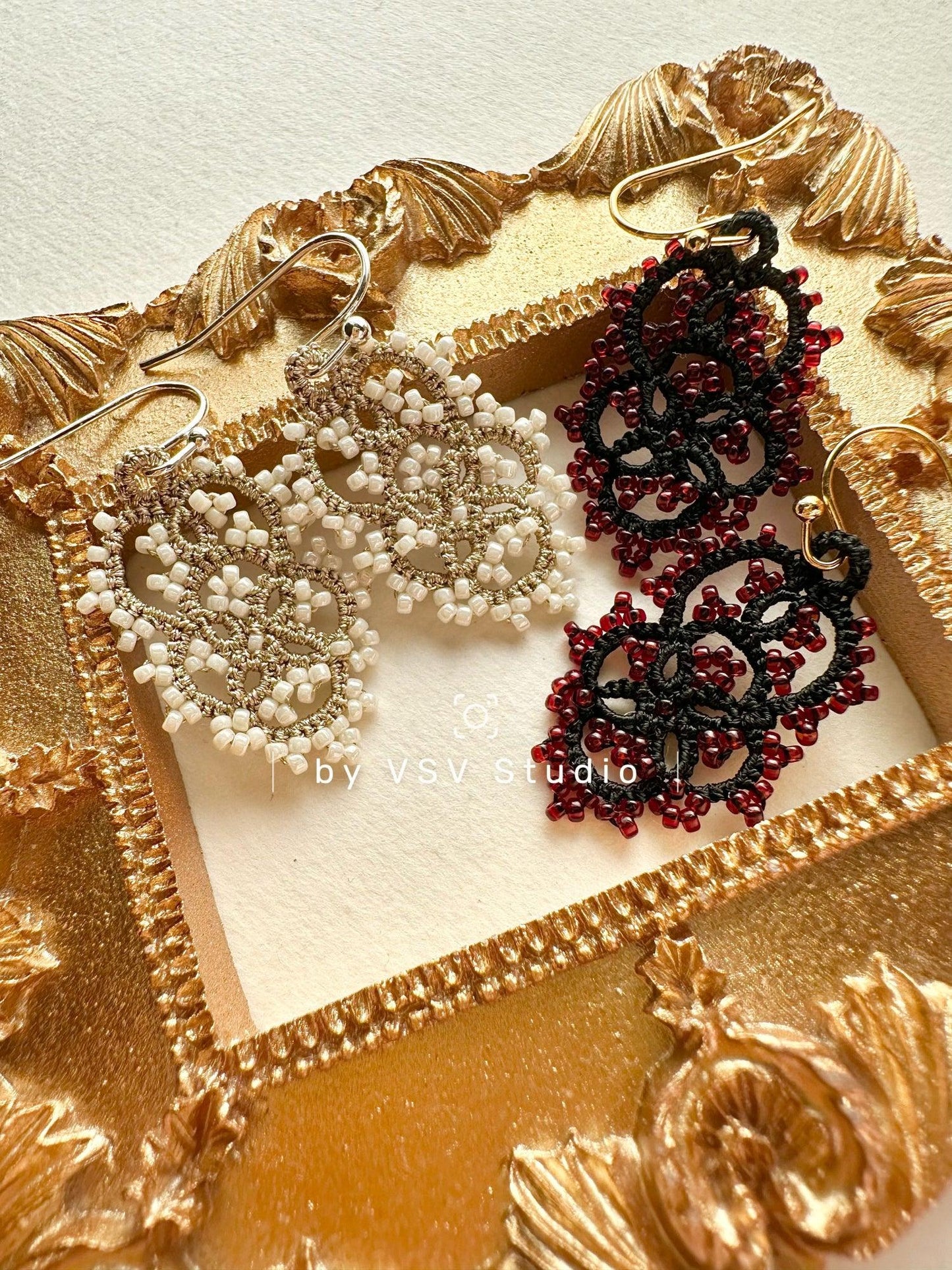 Twilight Tatting Earrings