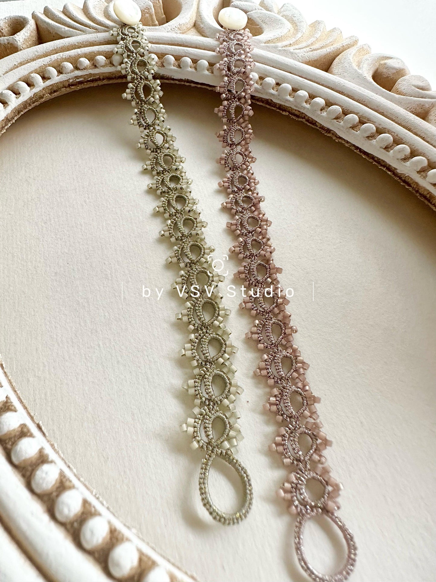 Serenity Bloom Tatting Bracelet