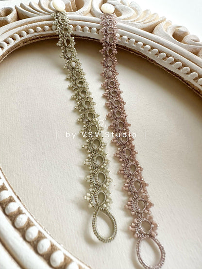Serenity Bloom Tatting Bracelet