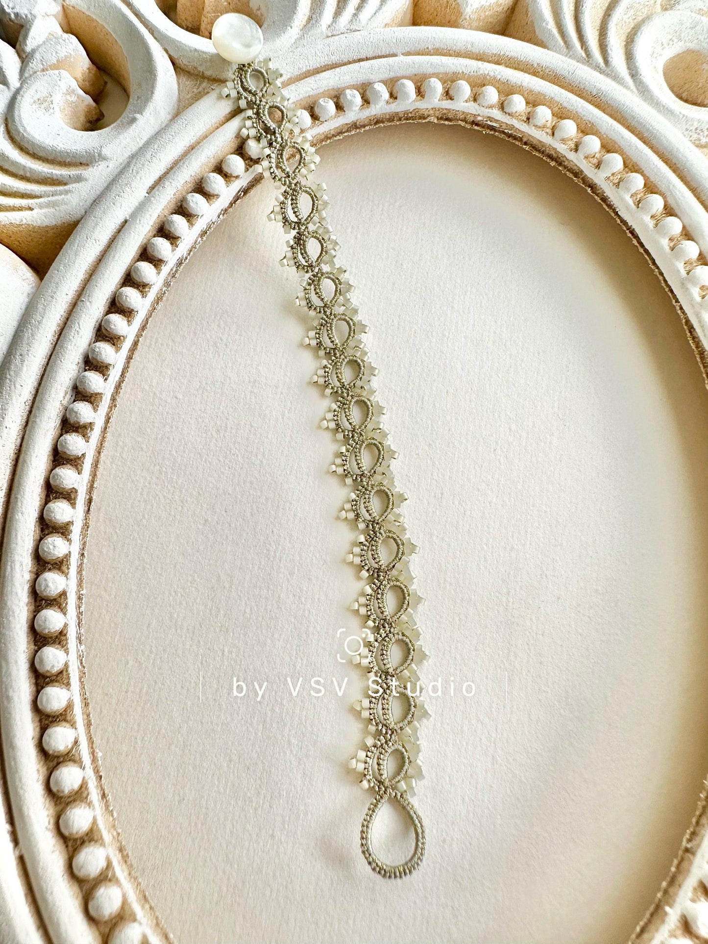 Serenity Bloom Tatting Bracelet