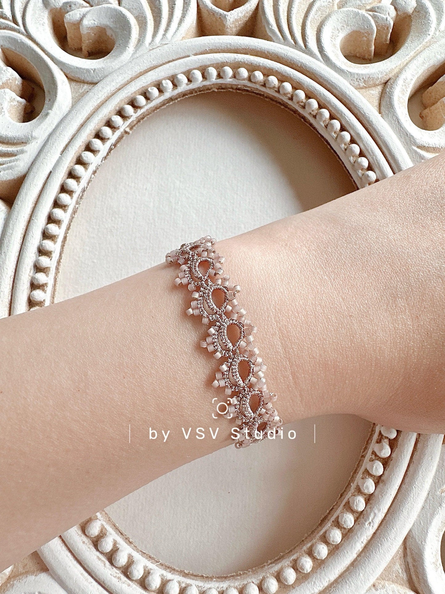 Serenity Bloom Tatting Bracelet