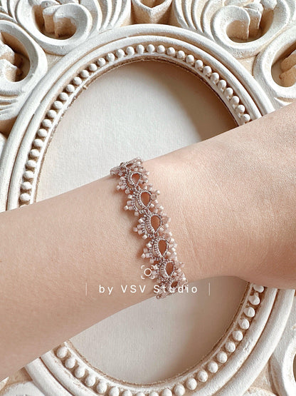 Serenity Bloom Tatting Bracelet