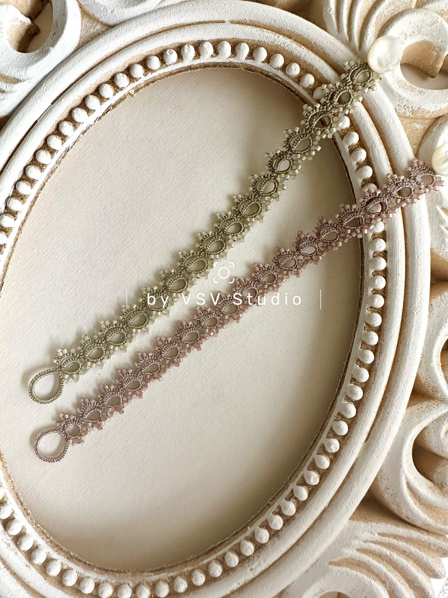 Serenity Bloom Tatting Bracelet