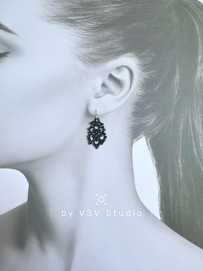 Alina Tourmaline Tatting Earrings