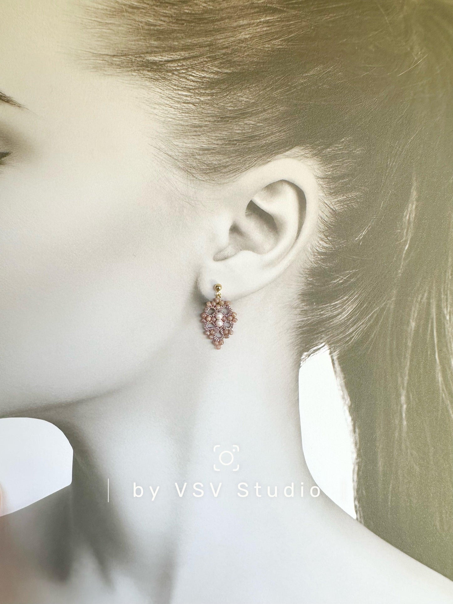 Dawn’s Embrace Tatting Lace Earrings
