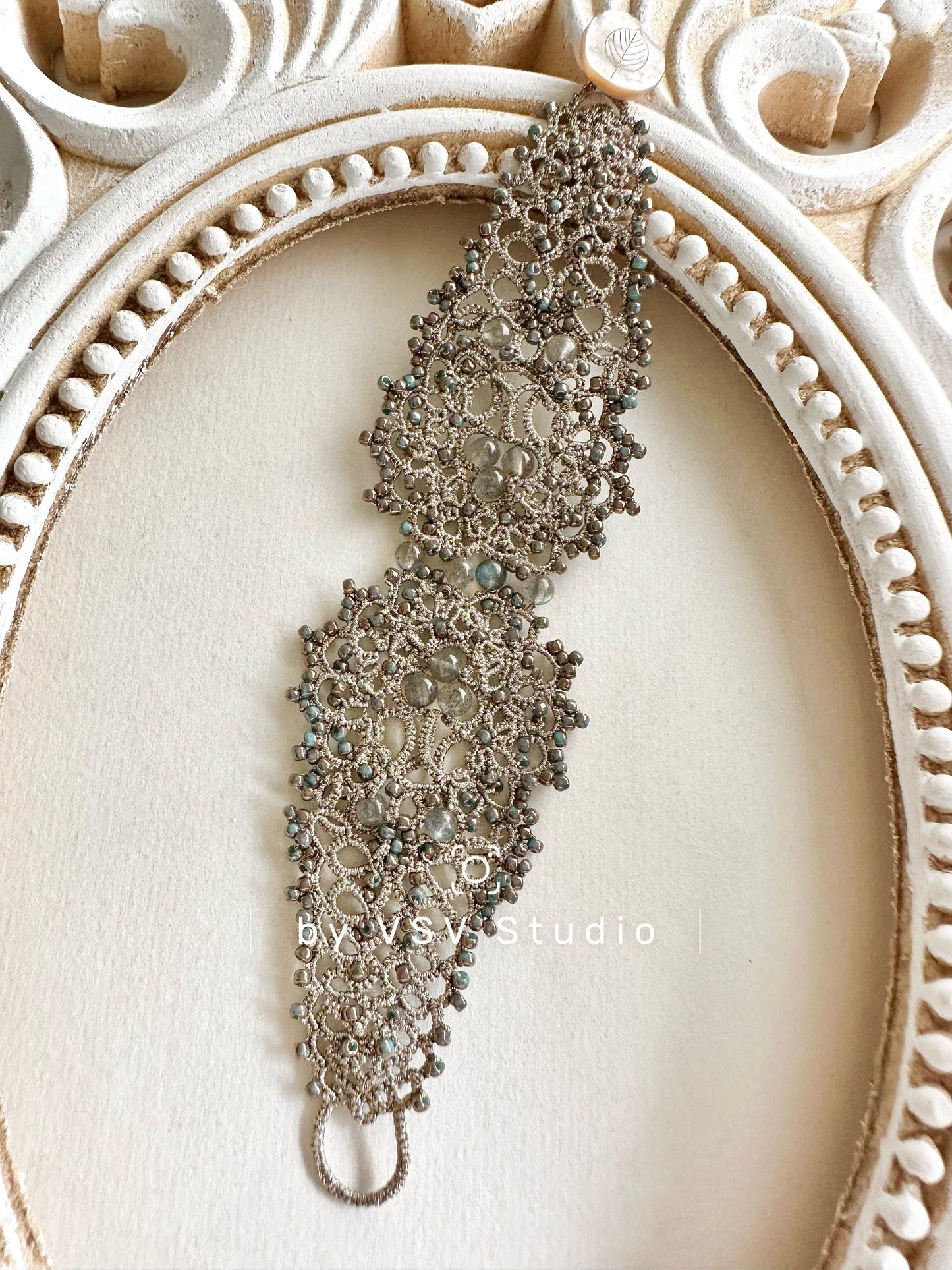 Moonlight Veil Tatting Bracelet