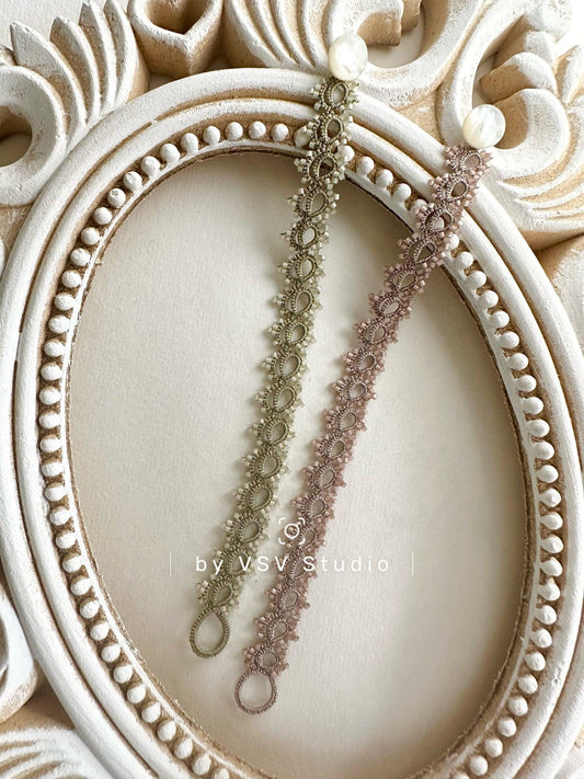 Serenity Bloom Tatting Bracelet