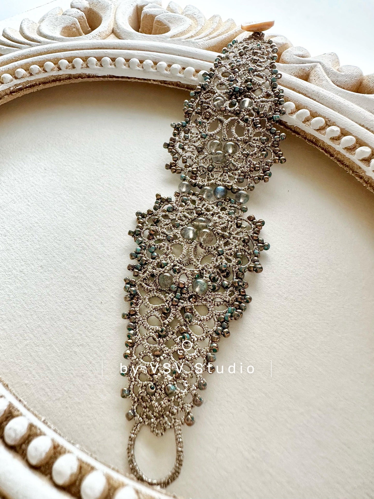 Moonlight Veil Tatting Bracelet