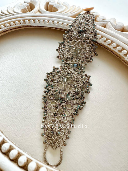 Moonlight Veil Tatting Bracelet