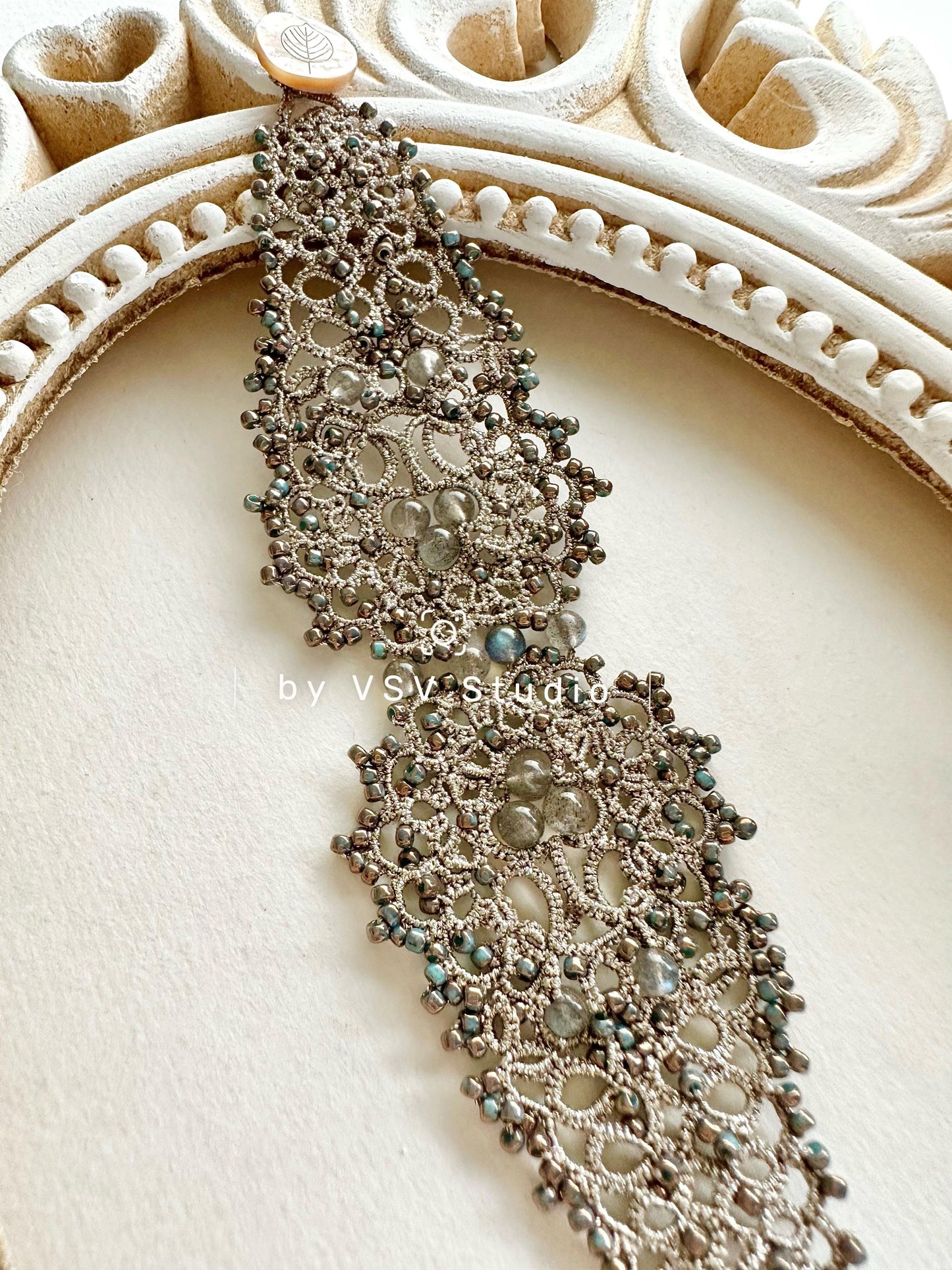 Moonlight Veil Tatting Bracelet