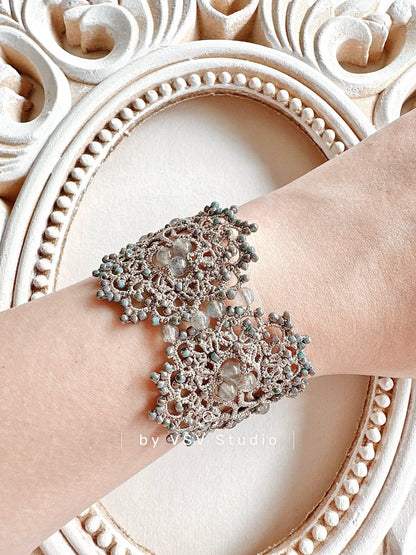 Moonlight Veil Tatting Bracelet