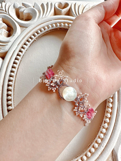 Eclipse Elegance Tatting Lace Bracelet