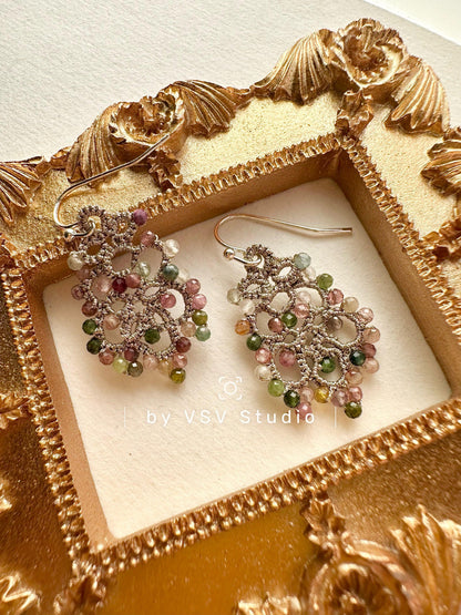 Alina Tourmaline Tatting Earrings