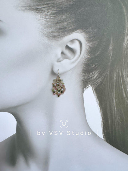 Alina Tourmaline Tatting Earrings